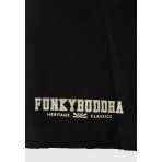 Funky Buddha Ανδρική Αθλητική Βερμούδα Μαύρη
