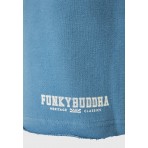 Funky Buddha Ανδρική Αθλητική Βερμούδα Γαλάζια