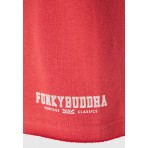 Funky Buddha Ανδρική Αθλητική Βερμούδα Κόκκινη
