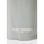 Funky Buddha Ανδρική Αθλητική Βερμούδα Γκρι