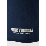 Funky Buddha Ανδρική Αθλητική Βερμούδα Μπλε Σκούρα