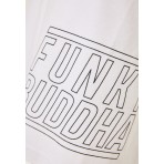 Funky Buddha Ανδρική Αθλητική Βερμούδα Λευκή