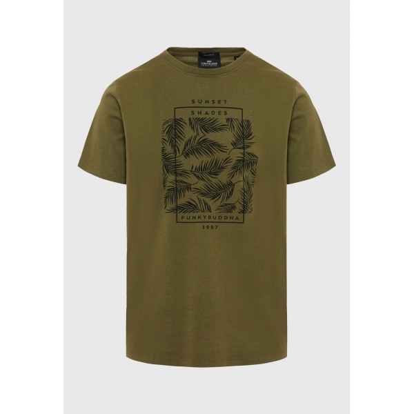 Funky Buddha T-Shirt Ανδρικό (FBM009-065-04-KHAKI)
