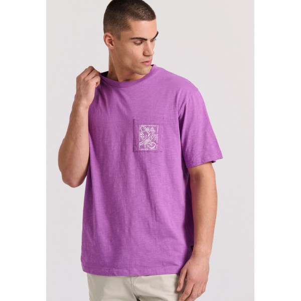 Funky Buddha T-Shirt Ανδρικό (FBM009-066-04-VIVID-PURPLE)