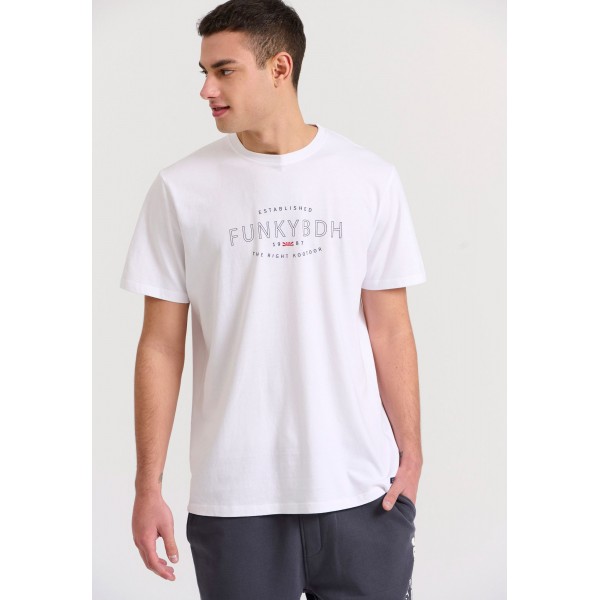 Funky Buddha T-Shirt Ανδρικό (FBM009-094-04-WHITE)