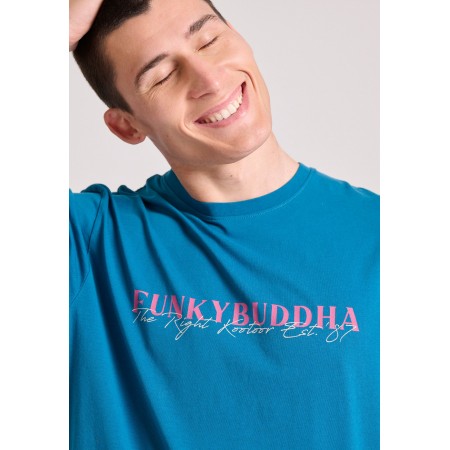 Funky Buddha Ανδρική Μπλούζα Κοντό Μανίκι Με Τύπωμα 