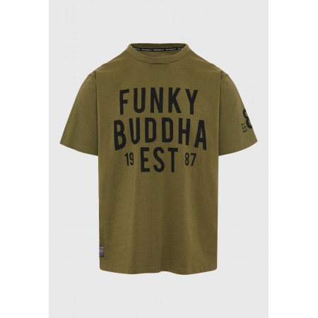 Funky Buddha Ανδρική Μπλούζα Κοντό Μανίκι Με Τύπωμα 