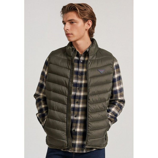Funky Buddha Μπουφάν Αμάνικο Ανδρικό (FBM010-001-01-KHAKI)