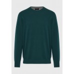 Funky Buddha Ανδρικό  Πουλόβερ Με Στρογγυλή Λαιμόκοψη Κυπαρισσί