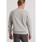 Funky Buddha Ανδρική Μακρυμάνικη Μπλούζα Γκρι Ανοιχτή