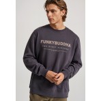 Funky Buddha Ανδρική Μακρυμάνικη Μπλούζα Ανθρακί