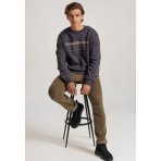 Funky Buddha Ανδρική Μακρυμάνικη Μπλούζα Ανθρακί