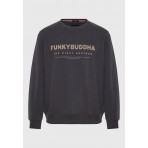 Funky Buddha Ανδρική Μακρυμάνικη Μπλούζα Ανθρακί