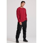 Funky Buddha Ανδρική Μακρυμάνικη Μπλούζα Κόκκινη
