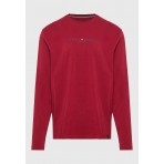 Funky Buddha Ανδρική Μακρυμάνικη Μπλούζα Κόκκινη