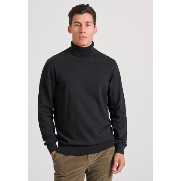 Funky Buddha Μπλούζα Με Ψηλό Λαιμό Ανδρική (FBM010-005-09-BLACK)
