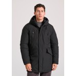 Funky Buddha Ανδρικό Παρκά Μπουφάν Μαύρο