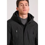 Funky Buddha Ανδρικό Παρκά Μπουφάν Μαύρο