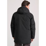 Funky Buddha Ανδρικό Παρκά Μπουφάν Μαύρο