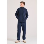Funky Buddha Ανδρική Fleece Ζακέτα Μπλε Σκούρα