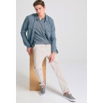 Funky Buddha The Essentials Ανδρικό Παντελόνι Chino Γκρι Ανοιχτό