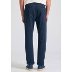 Funky Buddha The Essentials Ανδρικό Παντελόνι Chino Μπλε Σκούρο
