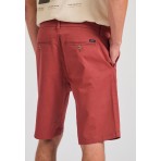 Funky Buddha The Essentials Ανδρική Βερμούδα Chino Κόκκινη