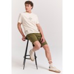 Funky Buddha The Essentials Ανδρική Βερμούδα Χακί