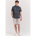 Funky Buddha The Essentials Ανδρική Βερμούδα Chino Γκρι Ανοιχτό