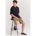Funky Buddha The Essentials Ανδρική Βερμούδα Chino Καφέ
