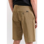 Funky Buddha The Essentials Ανδρική Βερμούδα Chino Καφέ