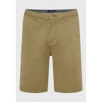 Funky Buddha The Essentials Ανδρική Βερμούδα Chino Καφέ