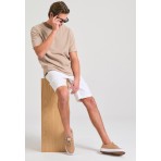 Funky Buddha The Essentials Ανδρική Βερμούδα Chino Λευκή