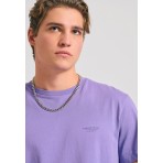 Funky Buddha The Essentials Ανδρική Κοντομάνικη Μπλούζα Λιλά