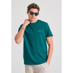 Funky Buddha The Essentials Ανδρική Κοντομάνικη Μπλούζα Πετρόλ