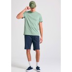Funky Buddha The Essentials Ανδρική Κοντομάνικη Μπλούζα Μέντα