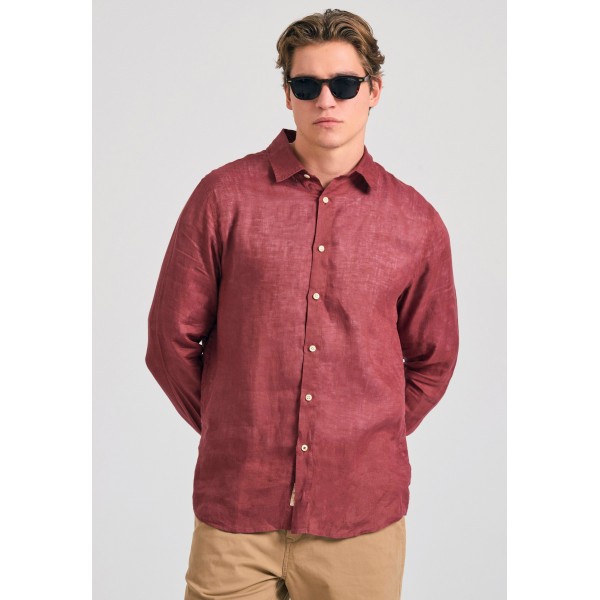 Funky Buddha Ανδρικό Πουκάμισο Basic (FBM011-001-05-DK-RED)