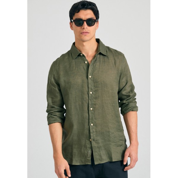 Funky Buddha Ανδρικό Πουκάμισο Basic (FBM011-001-05-KHAKI)