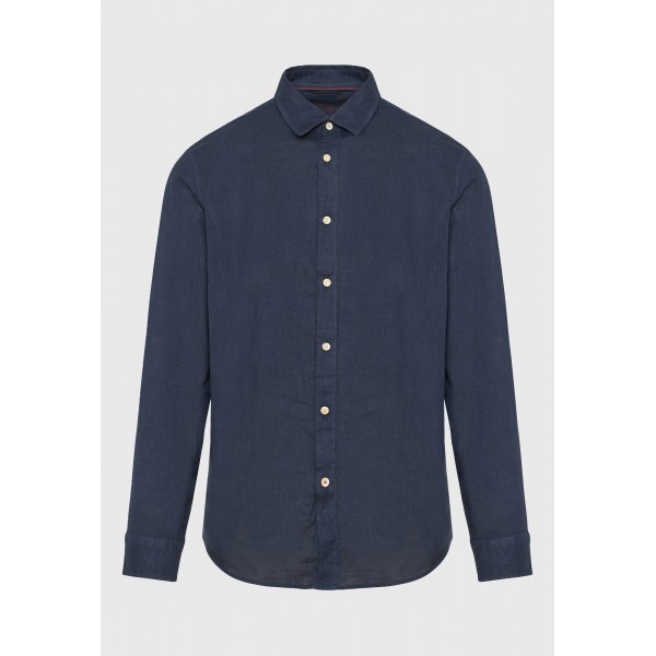 Funky Buddha Ανδρικό Πουκάμισο Basic (FBM011-001-05-NAVY)