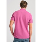 Funky Buddha The Essentials Ανδρική Κοντομάνικη Μπλούζα Πόλο Ροζ