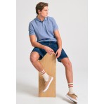 Funky Buddha The Essentials Ανδρική Κοντομάνικη Μπλούζα Πόλο Σιέλ