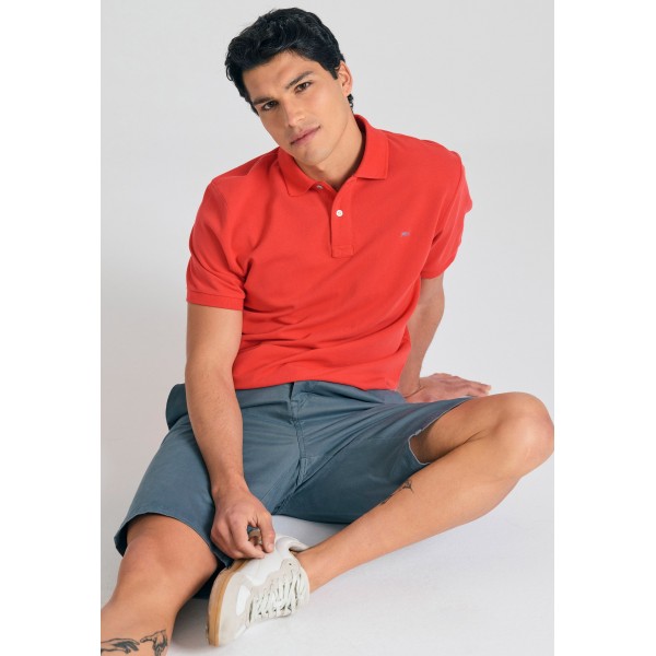Funky Buddha Polo Ανδρικό (FBM011-001-11-TOMATO)