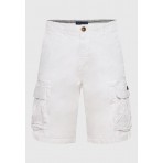 Funky Buddha Ανδρική Βερμούδα Cargo Λευκή