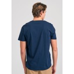 Funky Buddha Ανδρικό Κοντομάνικο T-Shirt Μπλε Σκούρο