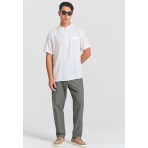 Funky Buddha Linen blend Ανδρικό Παντελόνι Chino Χακί
