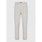 Funky Buddha Linen blend Ανδρικό Παντελόνι Chino Γκρι Ανοιχτό