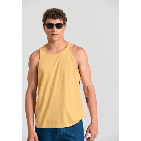Funky Buddha Ανδρική Αμάνικη Μπλούζα Μουσταρδί