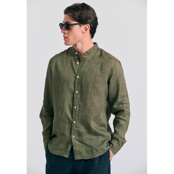 Funky Buddha Ανδρικό Πουκάμισο Basic (FBM011-003-05-KHAKI)
