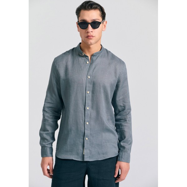 Funky Buddha Ανδρικό Πουκάμισο Basic (FBM011-003-05-STEEL-GREY)