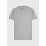 Funky Buddha The Essentials Ανδρική Κοντομάνικη Μπλούζα Γκρι
